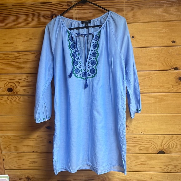 J. Crew Tops - J. Crew Women’s blue embroidered lightweight blouse size Small